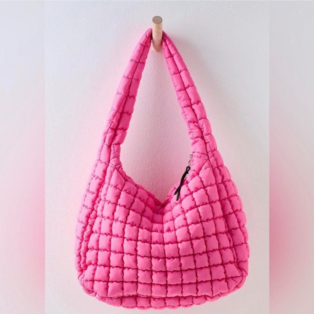 Free People FP Movement Quilted Carryall Pink Bubblegum  - FACTORY SEALED - Picture 12 of 16